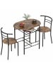 HOMCOM Essgruppe in Rustikal-Braun 80L x 52B x 76H cm