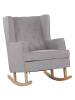 Beliani Schaukelsessel TRONDHEIM in Grau/Braun - (W) 72 x (H) 97 x (L) 83 cm
