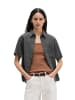 Marc O'Polo Kurzarm-Leinenbluse regular in Oxide Grey
