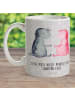 Mr. & Mrs. Panda Kaffeetasse Axolotl Liebe mit Spruch in Grau Pastell