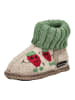 HAFLINGER Hausschuhe HÜTTENSCHUH ERDBEERE Beige/Grün