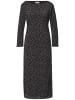 Street One Midikleid mit seitlicher Raffung in Black Coffee