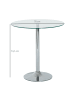 HOMCOM Esstisch-Ø70 x 74,5H cm-Silber
