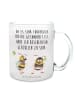 Mr. & Mrs. Panda Teetasse Hummeln Kleeblatt mit Spruch in Transparent