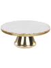 Beliani Serviergeschirr GREWENA in Weiß/Gold - (W) 28 x (H) 11 x (L) 28 cm