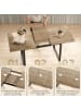 HOMCOM Ausziehbarer Esstisch-180L x 80B x 75H cm-Naturholz