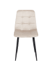 Beliani 4er-Set Esszimmerstuhl POWELL in Beige/Schwarz