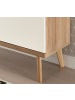 Furn.Design Highboard weiß, Eiche Riviera, skandinavisch, 107 x 134 cm