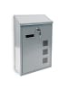 relaxdays Briefkasten in Silber - (B)40 x (H)25 x (T)10 cm