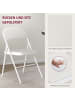 HOMCOM Klappstuhl-45L x 46B x 78H cm-Weiß