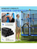 HOMCOM Kindertrampolin in Blau 140L x 140B x 190H cm