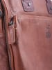 mh michael heinen Leather Bag, Leder Aktentasche, Messenger-Bag, Laptoptasche in Tan & Dark Brown