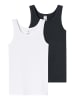 Schiesser Unterhemd 955 Multi in weiss, graphit