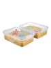 relaxdays 2x Sandkasten in Transparent - (B)38 x (H)8 x (T)25 cm