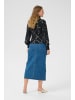 Kaffe Langarm-Bluse KAkatrine Regular fit in Black/Chalk Graphic Lines