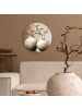OnlyWow Rundes Wandbild Ecru