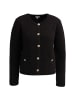 Milano Italy Cardigan mit Rundhalsausschnitt und Fronttasche in Mocca