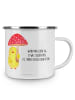 Mr. & Mrs. Panda Emaille Tasse Küken Fliegenpilz mit Spruch in Weiß