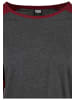 Urban Classics Urban Classics Damen Ladies Contrast Raglan Longsleeve in charcoal/burgundy