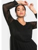 sheego Chiffonkleid in schwarz