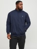 JACK & JONES PLUS Sweatshirt mit Reißverschluss in Navy Blazer