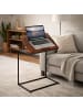 relaxdays Beistelltisch in Schwarz/ Braun- (B)55 x (H)66 x (T)35 cm