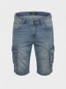 KOROSHI Herren denim capri-shorts in blau