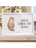 Mr. & Mrs. Panda Schneerahmen Otter Muschel mit Spruch in Grau Pastell