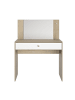 CALICOSY Schminktisch MAKEUP in Weiß/Holz - (W) 94  x (H) 121  x (L) 44  cm