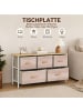 HOMCOM Kommode-100L x 30B x 51,5H cm-Weiß