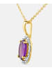 Diamant L'éternel Kette mit Anhänger, mit Amethyst, 375 Gelbgold