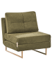Beliani Einzelsofa JERSLEV in Grün/Braun - (W) 79 x (H) 87 x (L) 84 cm