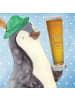 Mr. & Mrs. Panda Weizenbier Glas Faultiere Herz ohne Spruch in Transparent