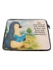 Mr. & Mrs. Panda Laptop Tasche Pinguin Buch Design mit Spruch in Weiß