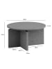 KADIMA DESIGN Couchtisch 60x60x33 cm Sofatisch in Beton-Optik Modern, Design in Grau