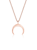 Elli Halskette 925 Sterling Silber Halbmond, Astro in Rosegold