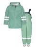 Playshoes Regen-Set Latzhose Basic in grün