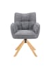 DUBI Möbel 2er-Set: Drehstuhl Mika-Ida in Grau - (B)59 x (H)84 x  (T)66 cm