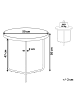 Beliani Beistelltisch MELODY in Braun/Schwarz - (W) 50 x (H) 50 x (L) 50 cm