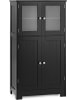 COSTWAY Badezimmerschrank in Schwarz