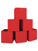 VCM  6er Set Faltbox Klappbox Aufbewahrungsbox Boxas in Rot