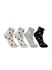 Yuhu Damen Socken Herz Muster 4er Pack in Mehrfarbig