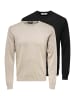ONLY & SONS Pullover Wyler in Schwarz / beige