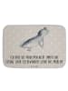 Mr. & Mrs. Panda Duschmatte Axolotl Schwimmen mit Spruch in Grau Pastell