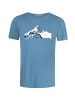 GreenBomb T-Shirt Nature Mountain Ski in Stahlblau