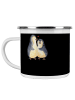 Mr. & Mrs. Panda Camping Emaille Tasse 40. Hochzeitstag Rubinhoc... in Schwarz