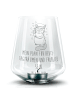 Mr. & Mrs. Panda Gravur Teelicht Waschbär mit Spruch in Transparent