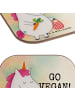 Mr. & Mrs. Panda Bierdeckel Einhorn Vegan Design mit Spruch in Weiß