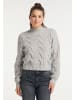 myMo Damen Strickpullover in Hellgrau