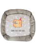 Mr. & Mrs. Panda Katzenkorb Toast Party mit Spruch in Grau Pastell